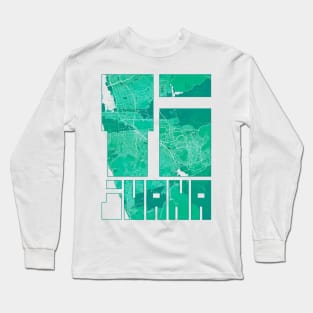 Tijuana, Mexico City Map Typography - Watercolor Long Sleeve T-Shirt